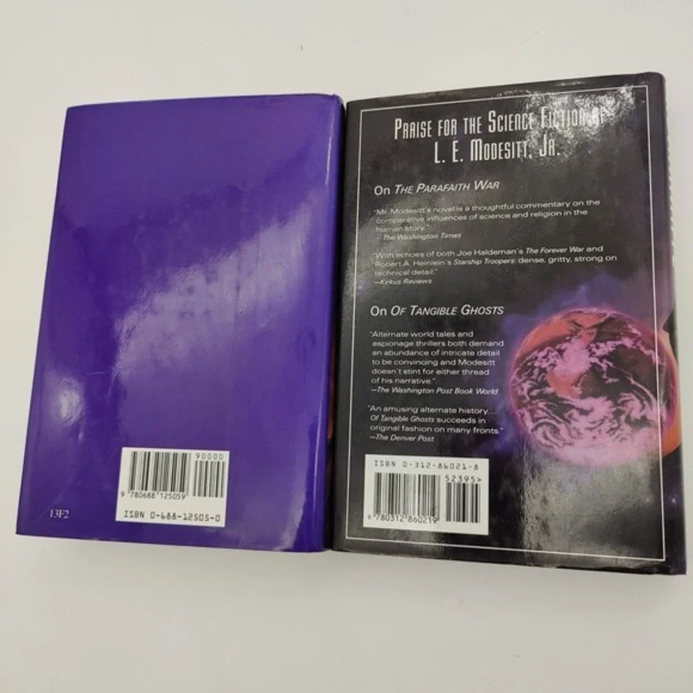2 Book Lot Sci-Fi Fantasy Hardcover Space Mythology Adiamante Master Earth Water